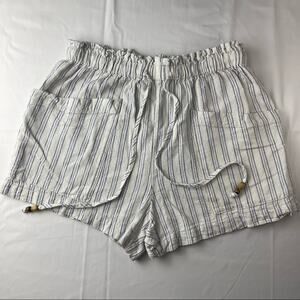 Urban Outfitters UO River Striped Linen Pull-On Short Size M